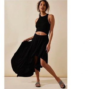 NWOT Free People Beach X Free People Bethany Midi Dress Black